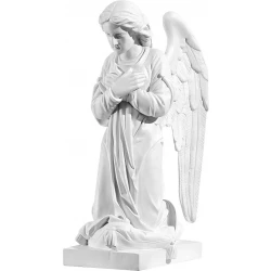 Figura Anioł klęczący biała 50 cm + lakier